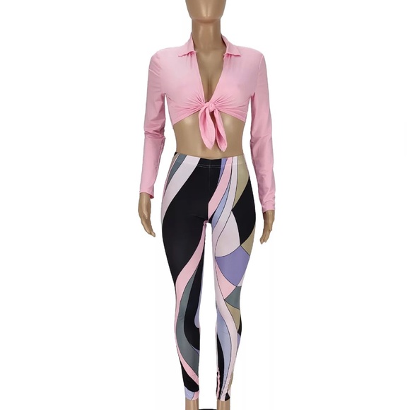 Tye me up top & Striped Leggings - Picture 9 of 13